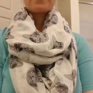 Cat print Infinity Scarf